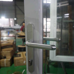 AWA French Aluminum Glass Swing Door Design With Blind Inside on China WDMA