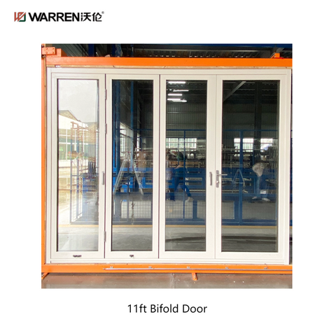 11ft Bifold Door Folding Patio Doors With Glass In Stock