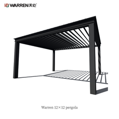 Warren 12x12 patio louvered pergola with outdoor aluminum alloy canopy