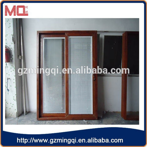 Aluminium Sliding Glass Door with blinds on China WDMA