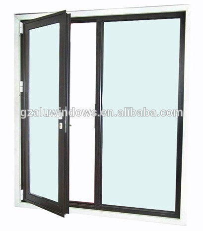 Aluminium glass double side hung hinged entry french doors on China WDMA