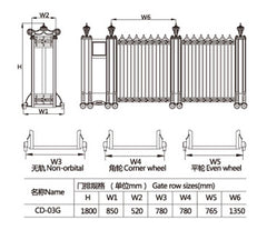 Aluminum Electric Retractable Collapsible Gate Auto Residential Door on China WDMA