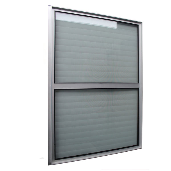 Aluminum blinds fixed louver with glass back mosquito mesh on China WDMA