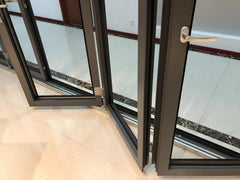 Aluminum door for big view with retractable screen bifoliding window doors on China WDMA