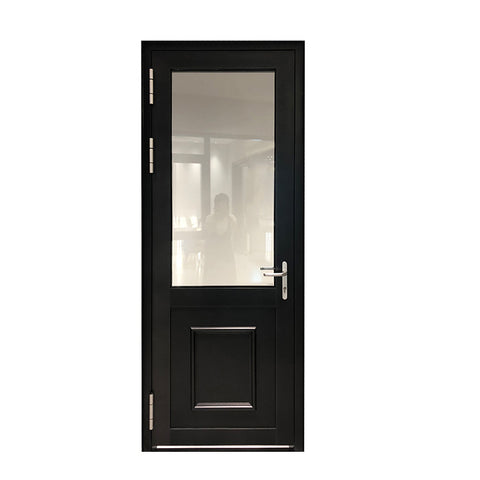 Aluminum plate glass french door design with invisible door closer on China WDMA