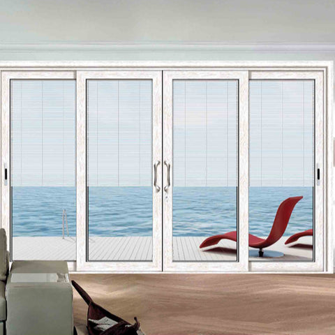 Antique Style Aluminum Glass Doors For Room Aluminum Door Anodized Sliding Windows With Built-in Shutter on China WDMA