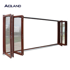 Australian standard aluminium bi fold doors design in wooden color on China WDMA