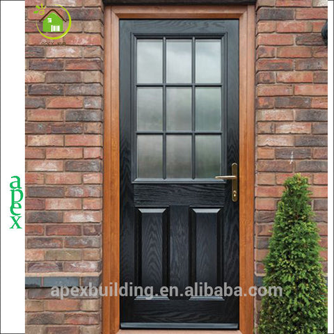 Black simple modern wood composite screen door on China WDMA