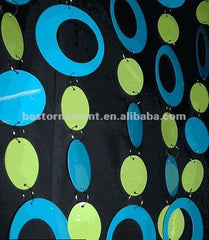 Blue/Lime Hip Circles Doorway Beaded Curtains on China WDMA