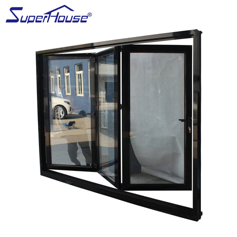Canada CSA standard glass panel folding doors double glazed aluminum door on China WDMA