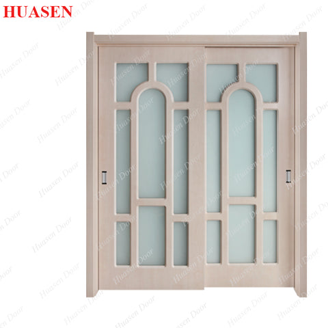 Cheap internal french two way opening PVC door on China WDMA