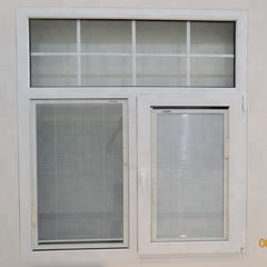 Cheap price waterproof pvc profile casement windows with inside blinds on China WDMA