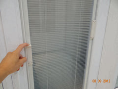 Cheap price waterproof pvc profile casement windows with inside blinds on China WDMA