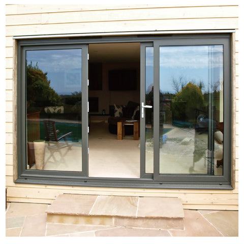 China Manufacturer Aluminum Muti Track Exterior Double Lowes Glass French Patio Sliding Doors on China WDMA