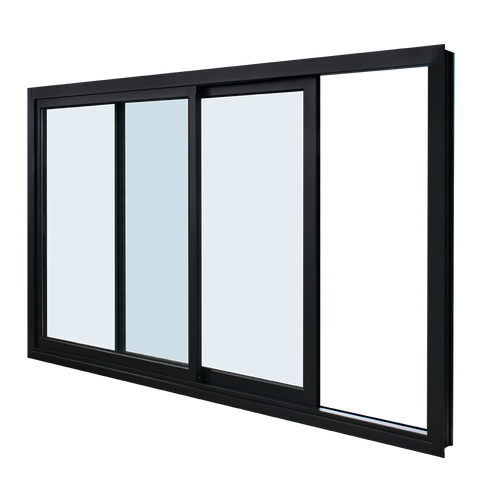China YY Construction manufacturer matt black color aluminum sliding window with subframe installation on China WDMA