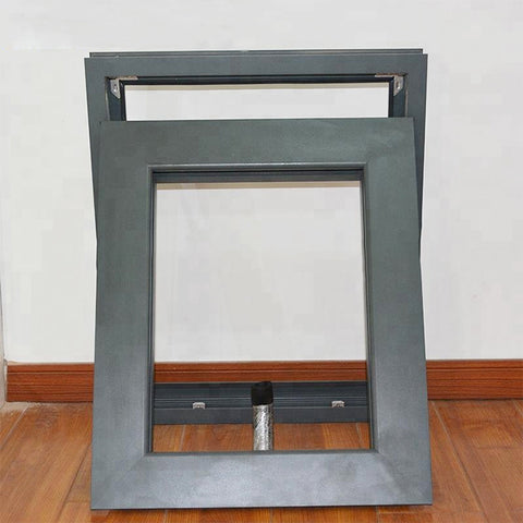 China cheap price white frame double glazed top hung aluminium window on China WDMA