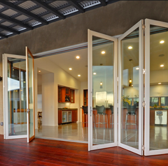 China made High quality aluminum folding glass patio door with good price on China WDMA