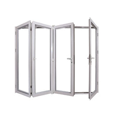China quality supplier USA/CA standard/AS2047 use glass Exterior bifolding patio doors Aluminum Bi folding mosquito screen on China WDMA