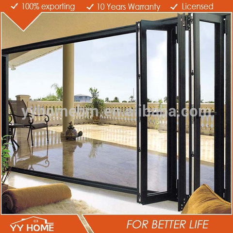 China supplier YY Home exterior aluminium bi-folding doors on China WDMA