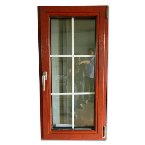 China supplier high quality cheap swing windows wood color UPVC small casement window on China WDMA