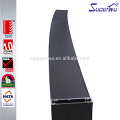 Commercial system black curved aluminium sliding window on China WDMA