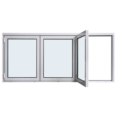 Commercial system glass aluminum bi folding accordion window on China WDMA