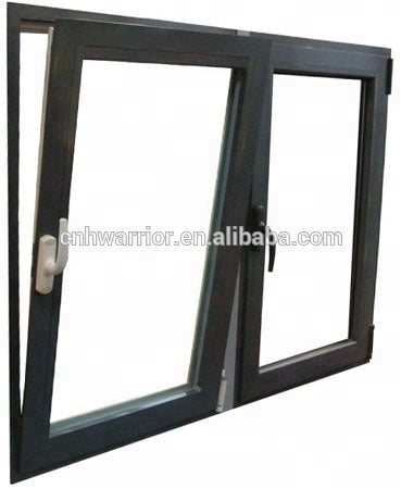 Commercial tempered glass aluminium casement window shutters exterior