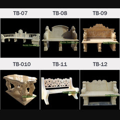 Customize Design Sculpture Stone Garden Decorative Park Hand Carve Statue Carrara White Marble Outdoor Bench on China WDMA