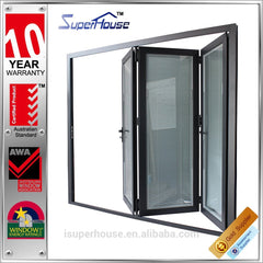 Customized bifold door interior glass doors with internal blinds on China WDMA