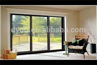 DY 3Panel Standard Size Aluminum Alloy Balcony Double Sliding Screen Door With Rail on China WDMA