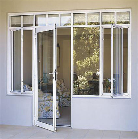 Double glass exterior aluminium out swing patio doors french glass door on China WDMA