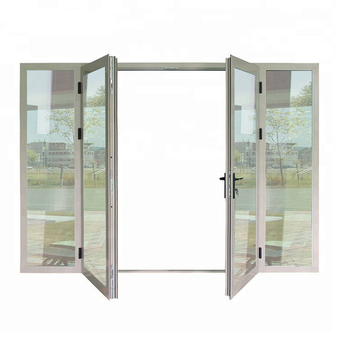 Double glazed french door hinged door design aluminum doors on China WDMA