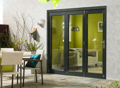 Double glazed soundproof aluminium external bi-fold doors on China WDMA