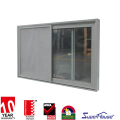 EU market passive house use high energy saving tempered glass vertical sliding window on China WDMA