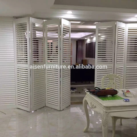 Easy Install Wood Plantation Shutter Louvered Wood Bifold Plantation Shutter on China WDMA