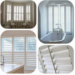 Elegant white decorative durable design plastic window shutters,pvc plantation shutters on China WDMA