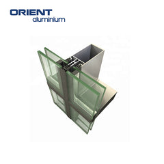 Engineering Exterior Commercial Building Materials Aluminum Profiles Invisible Frame Curtain Glass Wall on China WDMA