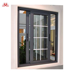 European French Style Golden Color 3 Track Aluminium Sliding Window With Frame Cover on China WDMA