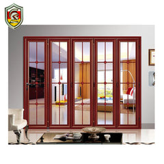 European modern design soundproof double laminated tempered glass aluminum bifold doors on China WDMA