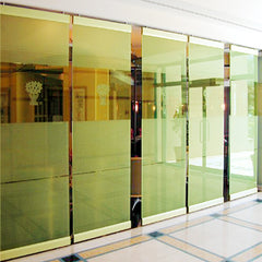 Exterior and interior use frameless sliding folding glass doors glazed partition door for office on China WDMA