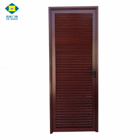 Factory Price Wood Color Aluminium Swing Louver Door on China WDMA