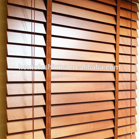 Factory direct-sale Hollow glass windows faux wood blind rolling shutter wooden venetian blind on China WDMA