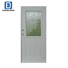 Fangda pre-hung door mini blind glass insert net door design on China WDMA