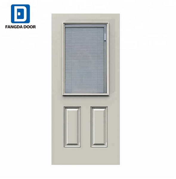 Fangda pre-hung door mini blind glass insert net door design on China WDMA