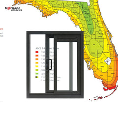 Florida Miami-Dade Hurricane Approved black aluminium fabrication sliding hurricane impact safe windows for home protection on China WDMA