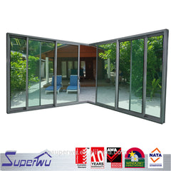 Florida building code double glazed patio sliding glass door with insect screen on China WDMA
