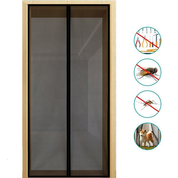 Foldable Mosquito Net New Fiberglass netting Magnetic Screen Door with magnets on China WDMA