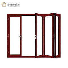 Folding glass balcony aluminium bifold doors on China WDMA