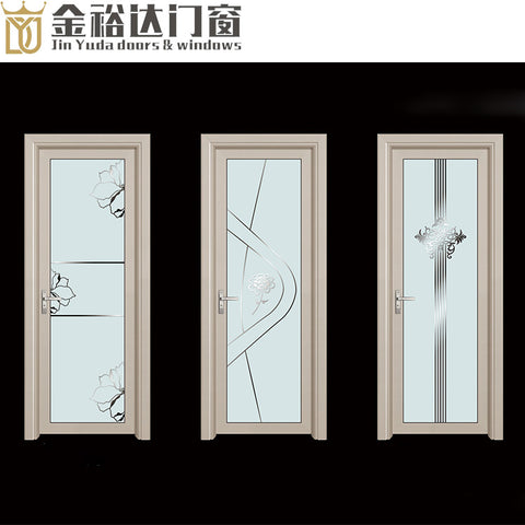 Foshan manufacturers selling toilet flush door glass aluminum alloy indoor door to the kitchen door on China WDMA