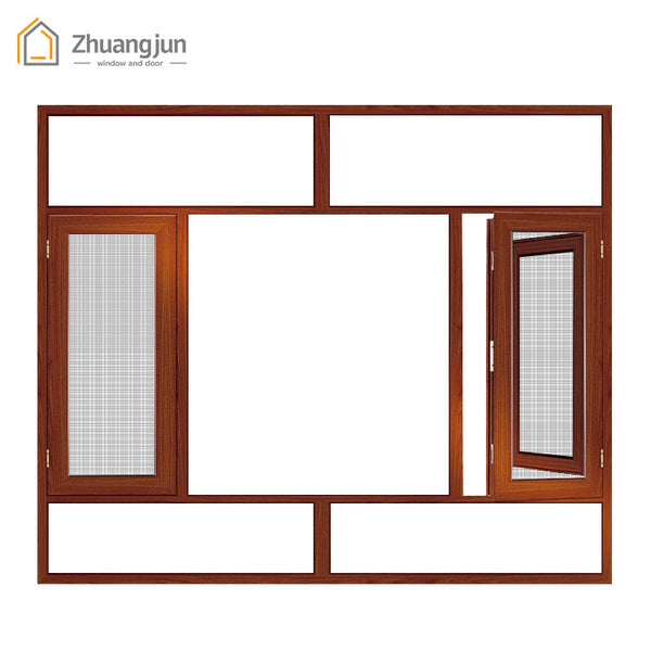 French Casement Window with Glass and Aluminium Frame on China WDMA